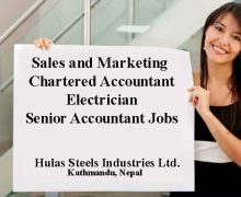 Sales Manager, Accountant , Marketing Executives  wanted in Hulas Steels Industries Pvt.ltd.